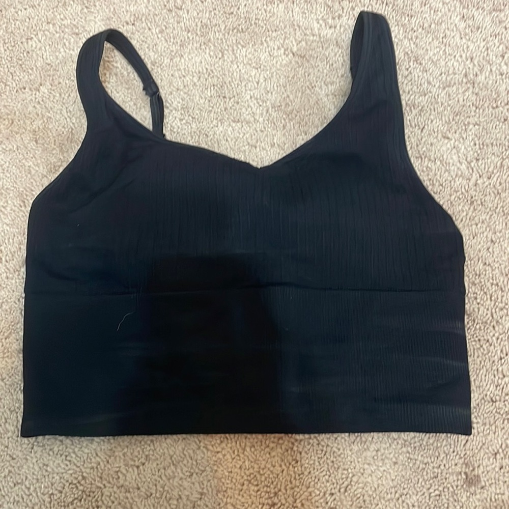 Pink sports bra